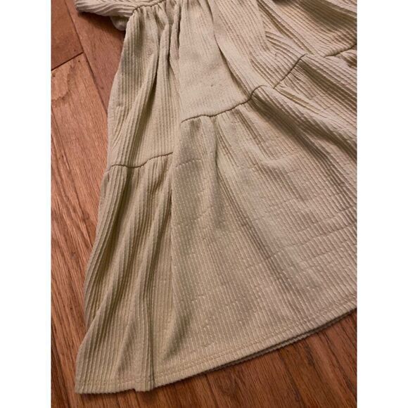 Caution to The Wind women's yellow v-neck sleeveless sleeveless peasant dress SM - Picture 3 of 7